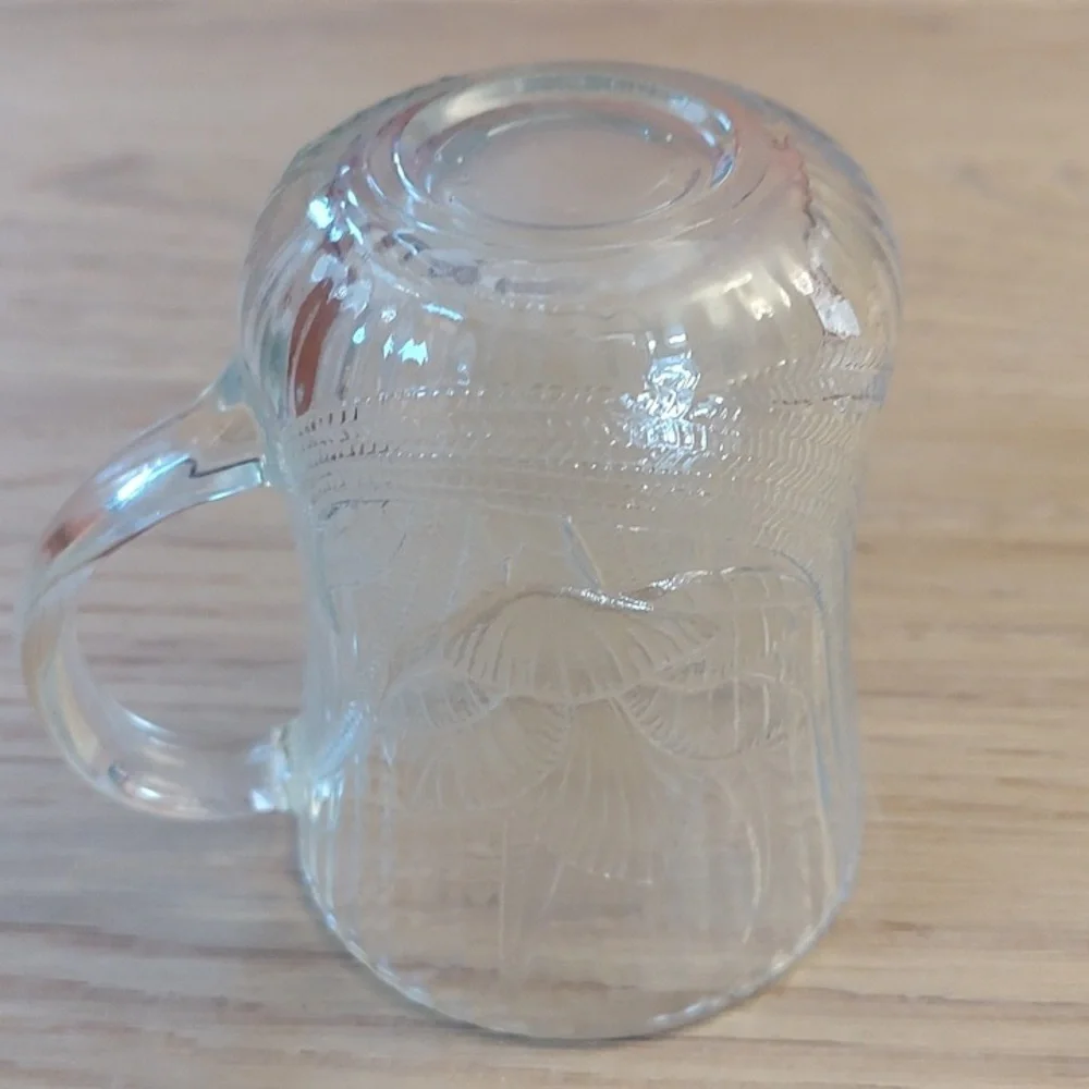 Arcoroc Canterbury Crocus Clear Glass Mugs Set Of 4 10oz EUC - Picture 9 of 14